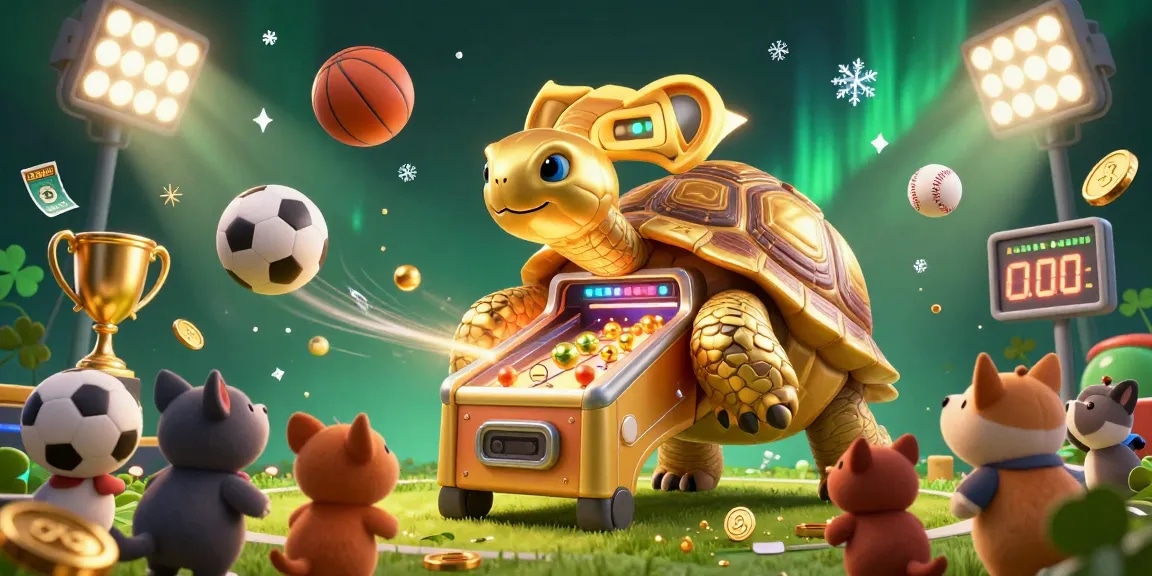 Engage with the thrilling world of 33win as small animals excitedly await their turn at the tortoise's pinball casino.