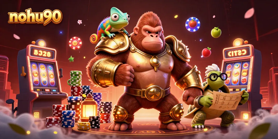 Experience thrilling jackpots with nohu90 at colorful slot machines surrounded by vibrant casino elements.