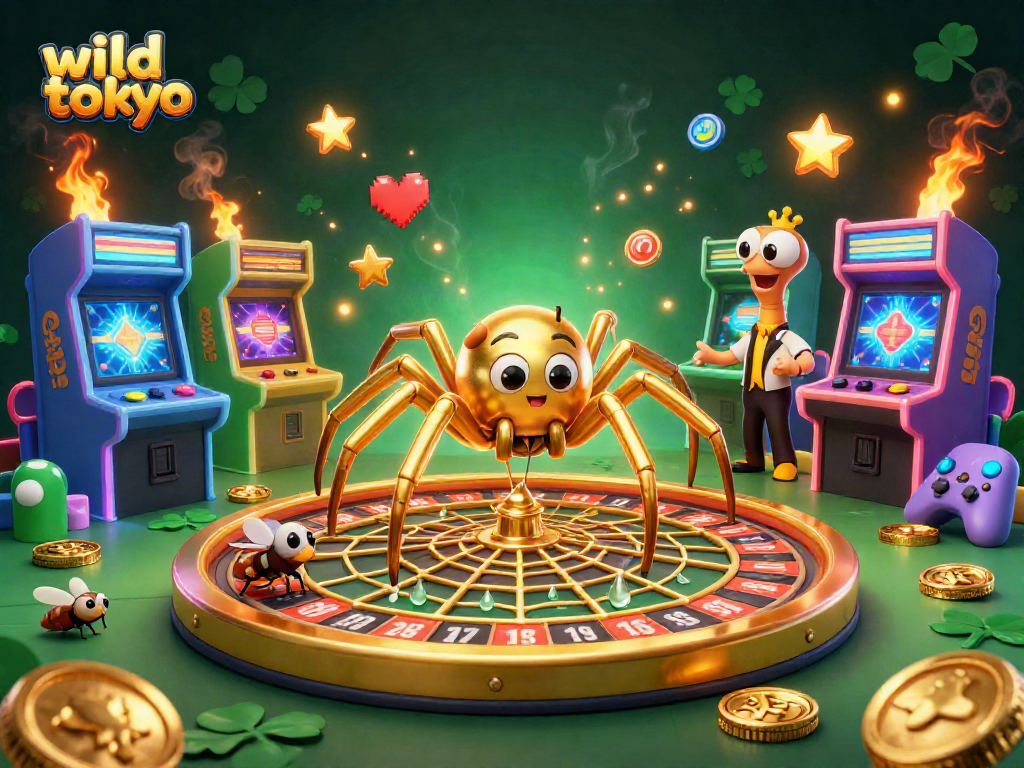 Place bets at Wild Tokyo Casino's vibrant roulette scene filled with game elements.