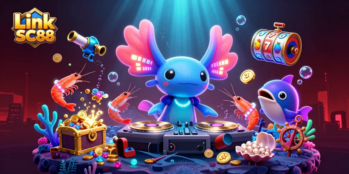 Experience thrilling gameplay with Link SC88 as vibrant characters ignite the underwater casino scene.